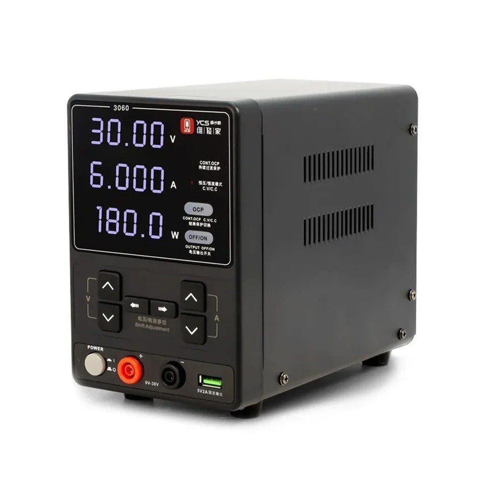 YCS 3060 Power Supply 30V 6A 180W High-Power for Mobile Phones Maintenance DC Ammeter Burning Machine Short Circuit Repair Tools